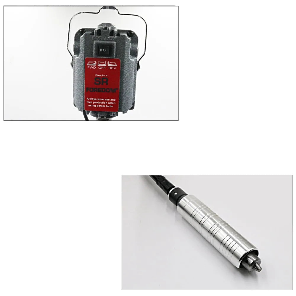 SR Professional Flex Shaft Machine 230W Electric Grinder with 6mm Chuck & Stepless Pedal for Jewelry Stone Wood Carving